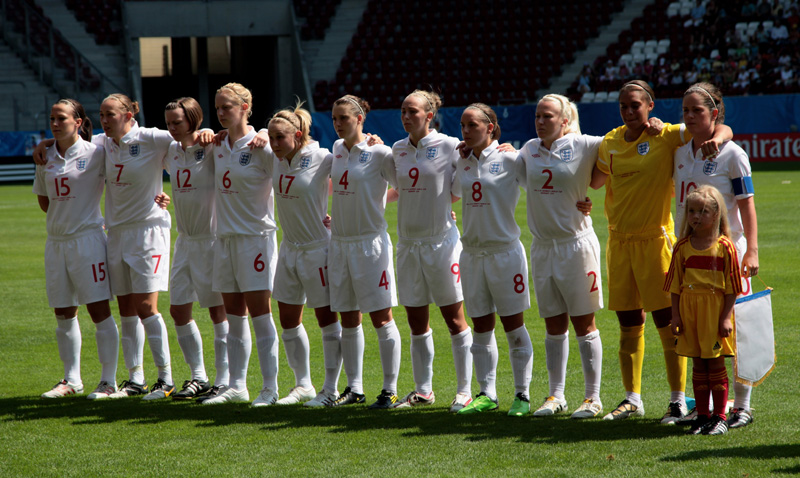 England's line-up v Nigeria